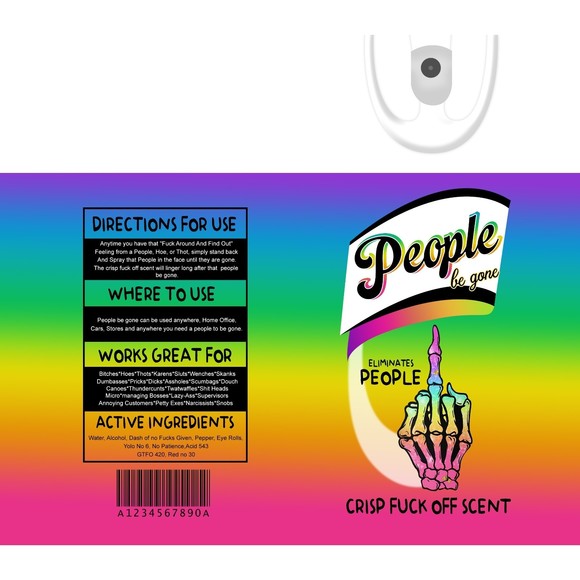 People Be Gone 20oz Skinny Tumbler Custom W/Metal Straw Double Insulated - Picture 2 of 2